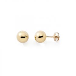 Boucles d'oreilles puces enfant edora collection essential boules 5mm or 375/1000 - puces - edora - 0