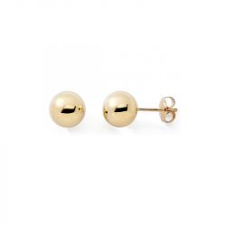 Boucles d'oreilles puces enfant edora collection essential boules 7mm or 375/1000 - puces - edora - 0