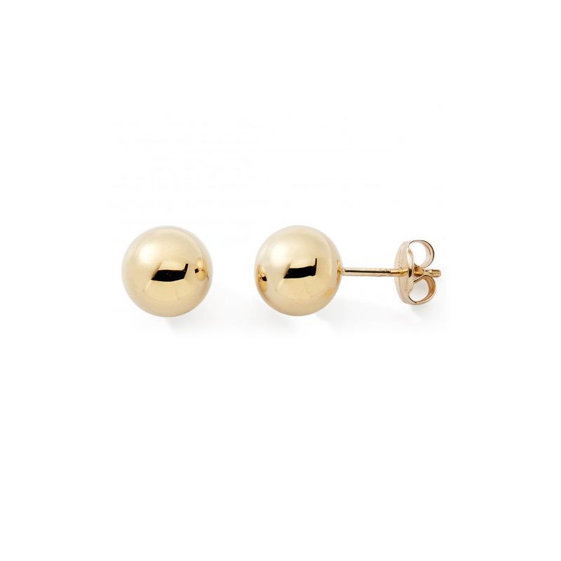 Boucles d'oreilles puces enfant edora collection essential boules 7mm or 375/1000 - puces - edora
