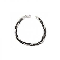 Bracelet femme 18,5cm edora collection essential tressÉ 3fil argent 925/1000 - bracelets-femme - edora - 0