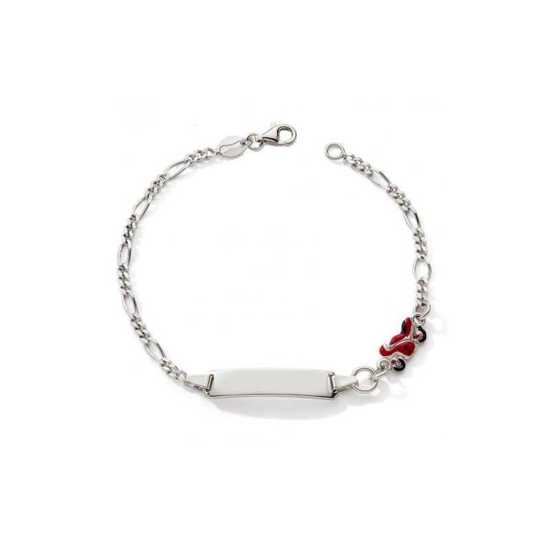Bracelet bébé gourmette moto edora argent 925/1000 maille jaseron edoc2546 - gourmettes - edora