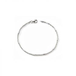 Bracelet femme chaîne double argent 925/1000 et oxydes - plus-de-bracelets- femmes - edora