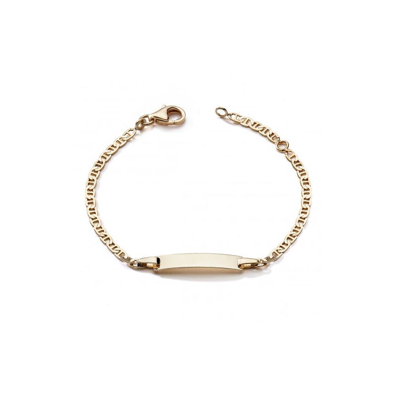 Bracelet bébé gourmette edora or 375/1000 jaune maille marine edon9457 - gourmettes - edora