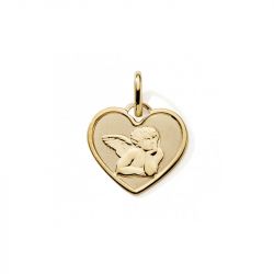 Pendentif edora collection essential coeur ange or jaune 375/1000 - pendentifs - edora - 0
