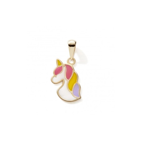 Pendentif edora collection essential licorne or jaune 375/1000 – pendentifs