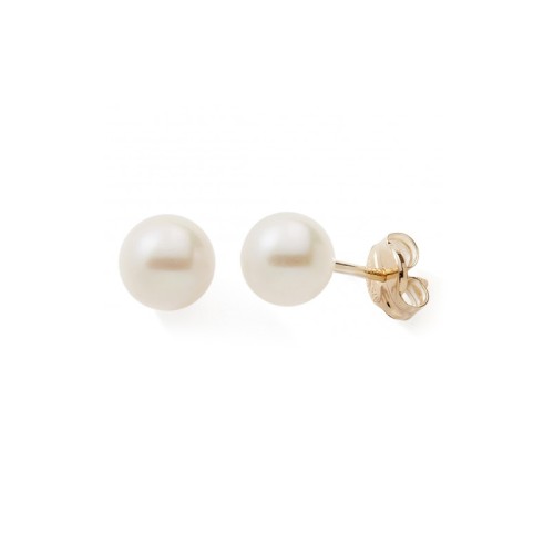 Boucles d'Oreilles Puces Enfant EDORA COLLECTION ESSENTIAL Or 375/1000 Perles de Culture