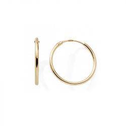 Boucles d'oreille créoles 18mm femme edora collection essential or 375/1000 - creoles - edora - 0