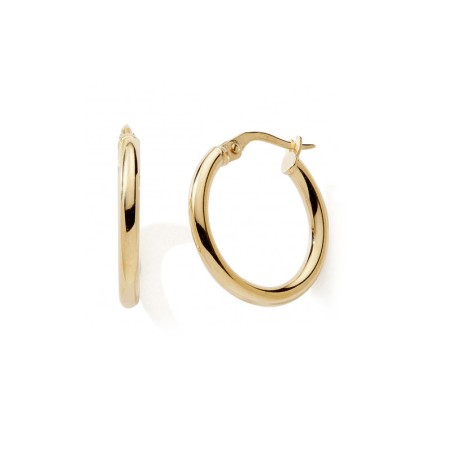 Boucles d'oreille créoles 14.4mm femme edora collection essential or 375/1000 – créoles