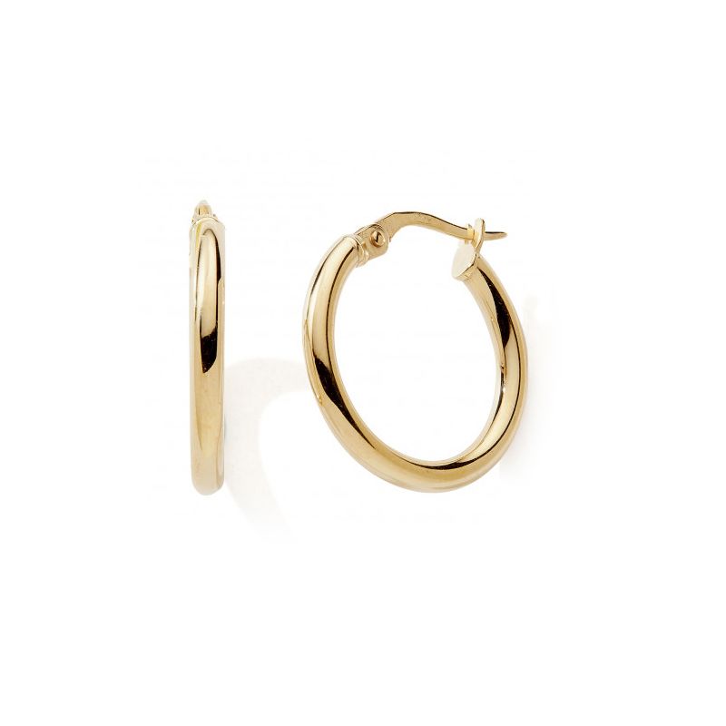 Boucles d'oreille créoles 35mm femme edora collection essential or 375/1000 - creoles - edora