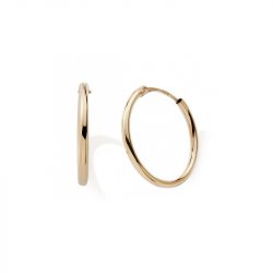 Boucles d'oreille créoles 14mm femme edora collection essential or 375/1000 - creoles - edora - 0