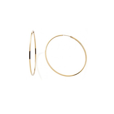 Boucles d'oreille créoles 50mm femme edora collection essential carrée or 375/1000 – créoles