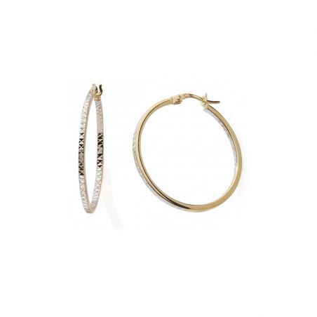 Creoles femme: créoles argent, or 18 carats & créoles or blanc - creoles - edora - 1