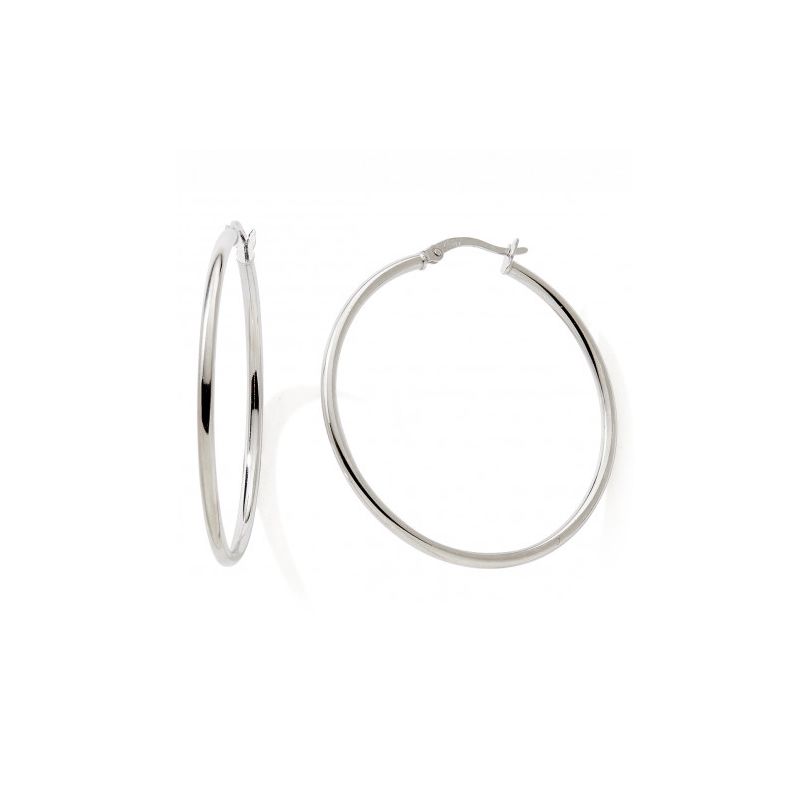 Boucles d'oreille créoles 20mm femme edora collection essential argent 925/1000 - creoles - edora