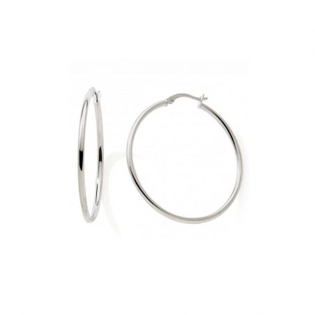 Creoles femme: créoles argent, or 18 carats & créoles or blanc (3) - creoles - edora - 1