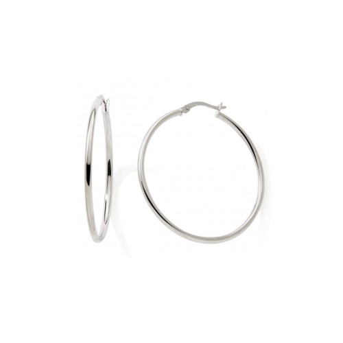 Boucles d'Oreille Créoles 35mm Femme EDORA COLLECTION ESSENTIAL Argent 925/1000