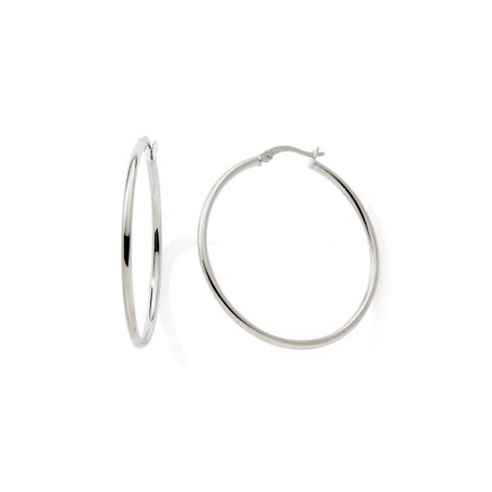 Boucles d'oreille créoles 35mm femme edora collection essential argent 925/1000 – créoles