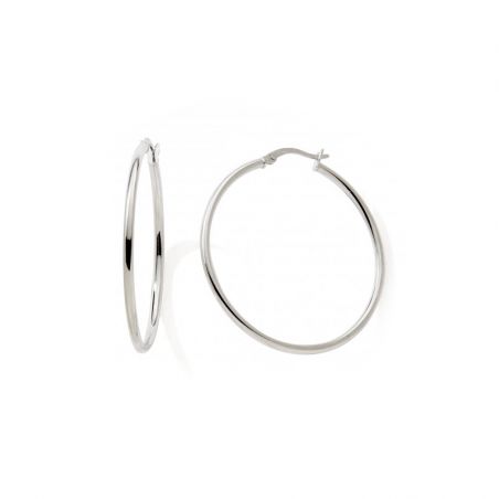 Creoles femme: créoles argent, or 18 carats & créoles or blanc (3) - creoles - edora - 1