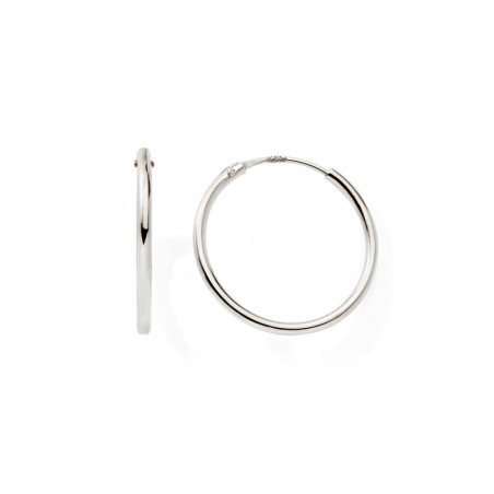 Boucles d'oreille créoles 10mm femme edora collection essential or 375/1000 blanc – créoles