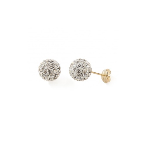 Boucles d'Oreilles Puces Enfant EDORA COLLECTION ESSENTIAL BOULE Or 375/1000