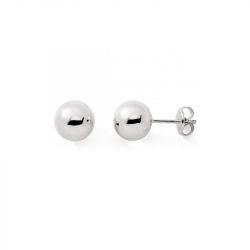 Boucles d'oreilles puces enfant edora collection essential or 375/1000 blanc - puces - edora - 0