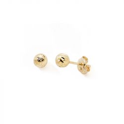 Boucles d'oreilles puces enfant edora collection essential boule or 375/1000 - puces - edora - 0