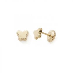 Boucles d'oreilles puces enfant edora collection essential papillon or 375/1000 - puces - edora - 0