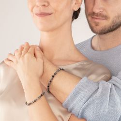Bracelet or & argent, bracelet plaqué or, bracelet cuir & tissu (25) - bracelets-femme - edora - 2