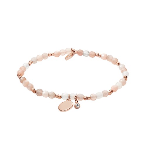 Bracelet Femme FOSSIL GEORGIA Laiton Doré Rose et Pierres de Lune
