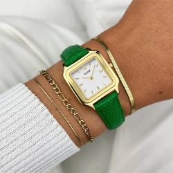 Bracelet or & argent, bracelet plaqué or, bracelet cuir & tissu - analogiques - edora - 2