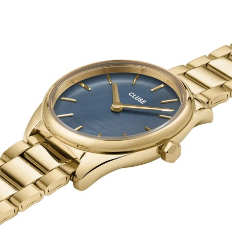 Montre femme cluse feroce mini acier doré – analogiques