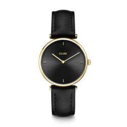 Montre femme cluse triomphe cuir noir - montre cluse or & argent, montre cluse doré - - analogiques - edora - 0