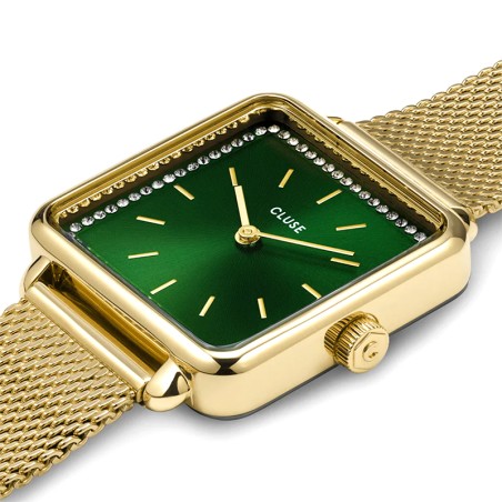 Montre femme cluse tetragone acier doré – analogiques