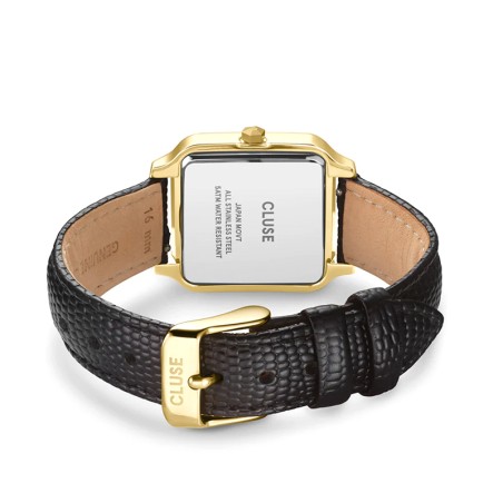Montre femme cluse gracieuse cuir noir – analogiques