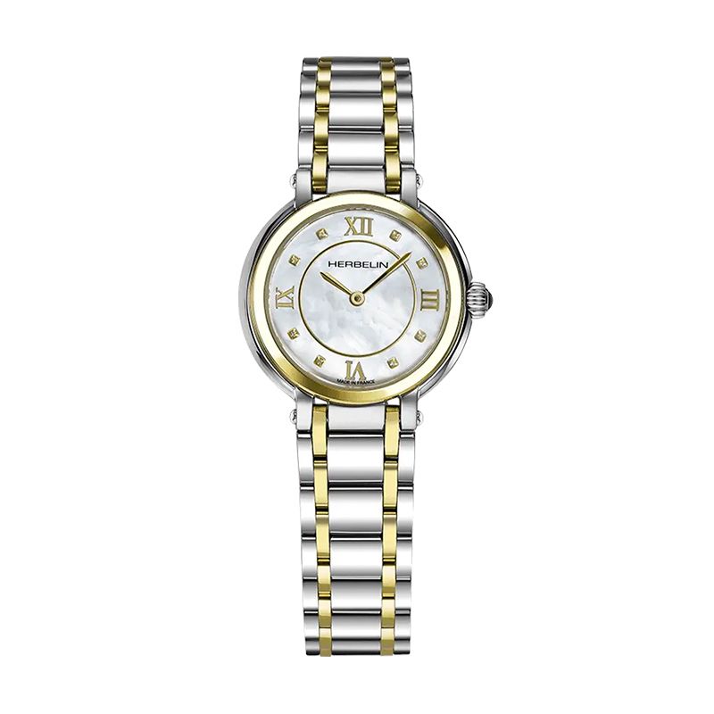 Montre femme michel herbelin galet acier inoxydable bicolore 17430bt59 - analogiques - edora