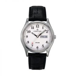 Montre homme certus cuir noir - analogiques - edora - 0