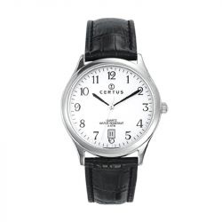 Montre homme certus cuir noir - analogiques - edora - 0
