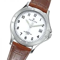 Montre homme certus cuir brun - analogiques - edora - 1