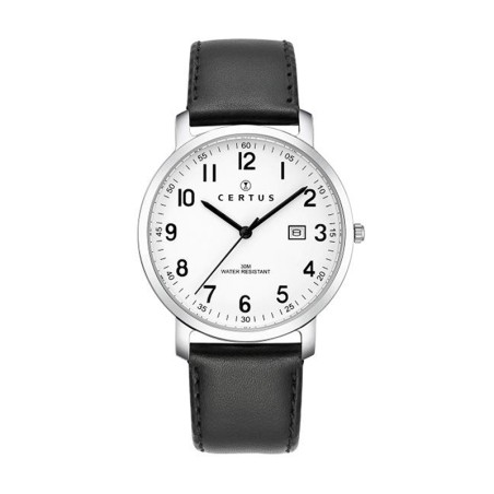 Montre homme certus cuir noir – analogiques