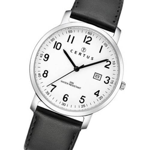 Montre Homme CERTUS Cuir Noir