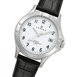 Montre homme certus cuir noir - analogiques - edora - 1