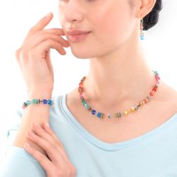 Collier femme coeur de lion geocube® iconic classic multicolore acier doré - colliers-femme - edora - 1