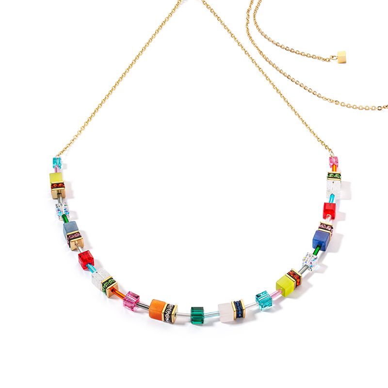 Collier femme coeur de lion geocube® iconic nature chain dopamin acier doré - colliers-femme - edora