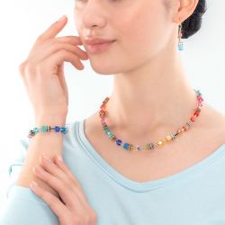 Bracelet femme coeur de lion geocube® iconic classic multicolore or acier doré - plus-de-bracelets-femmes - edora - 1
