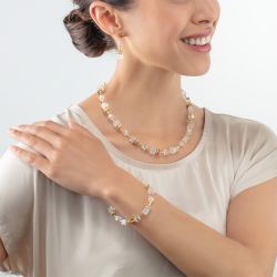 Bracelet femme coeur de lion geocube® iconic nature or blanc acier doré - plus-de-bracelets-femmes - edora - 1