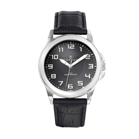 Montre homme certus cuir noir – analogiques