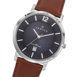 Montre homme certus cuir marron 611064 - montres-homme - edora - 1