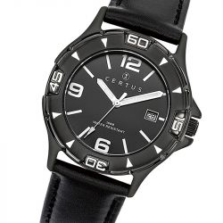 Montre homme analogique certus cuir noir 611069 - montres-homme - edora - 1