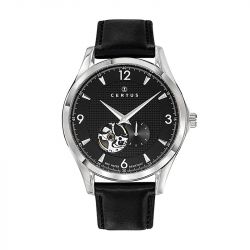 Montre automatique homme certus cuir noir - automatiques - edora - 0