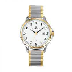 Montre homme certus acier inoxydable bicolore - analogiques - edora - 0