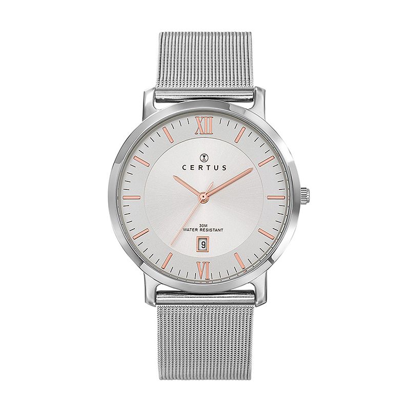 Montre homme analogique certus acier argenté 616415 - montres-homme - edora